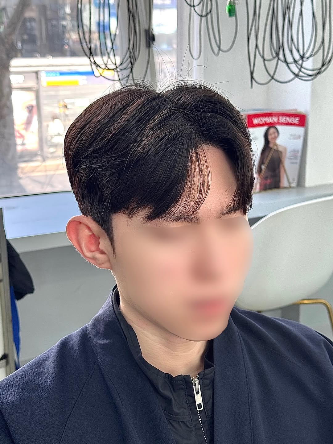 애즈펌 가르마펌 스타일