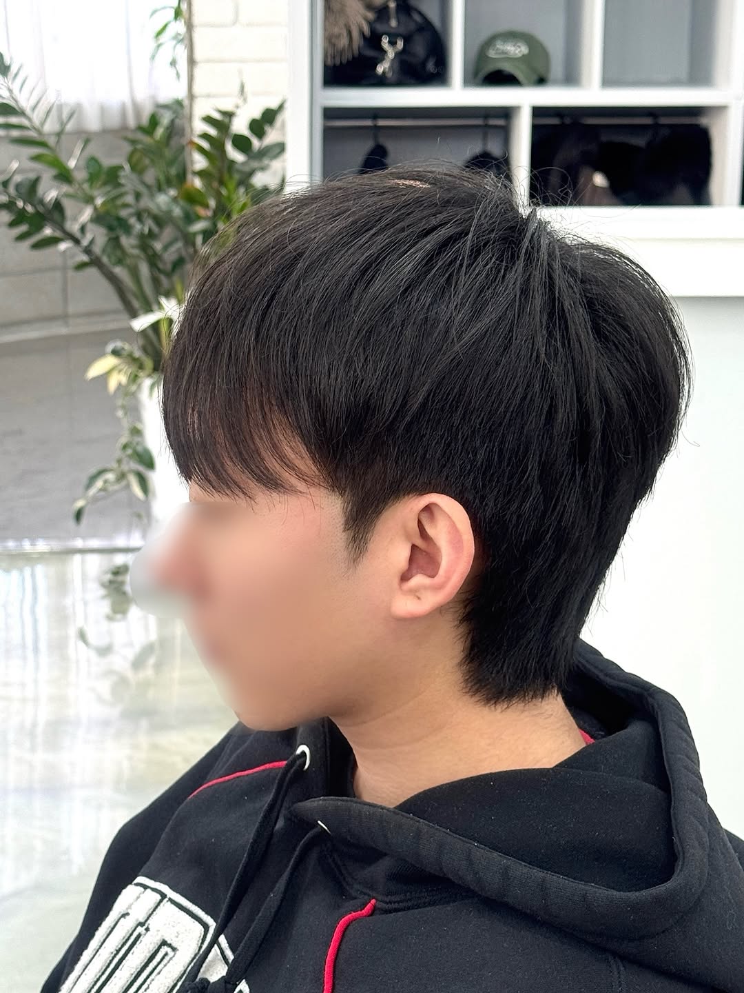 시스루 리프컷 스타일